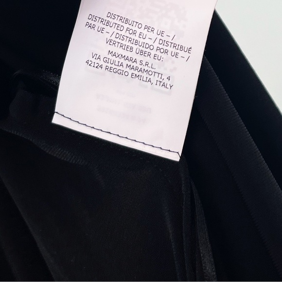 NWT MaxMara Leisure Tesoro Longline Wrap Jersey Cardigan in Black - Picture 10 of 10